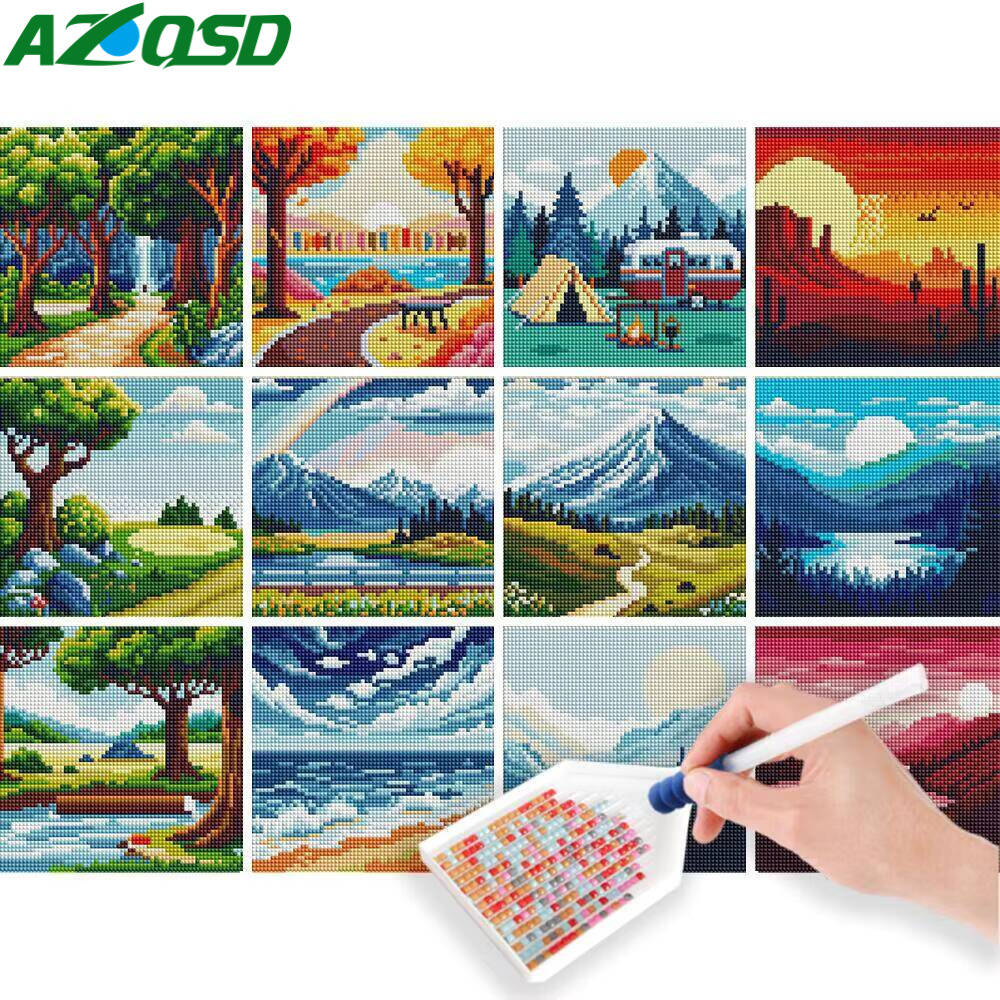 Photo Mosaic Print - 12 قطعة من لوحة الماس من