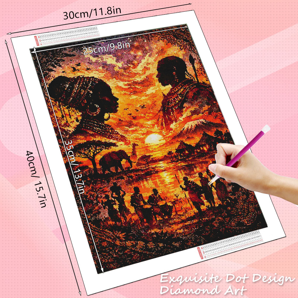 HUACAN لوحة فنية ماسية مبتكرة  - مراجعة Photo Mosaic Print وسعره