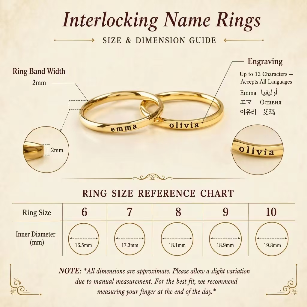 خواتم مخصصة منقوشة بالاسم، خات - مراجعة Initial Ring Custom وسعره