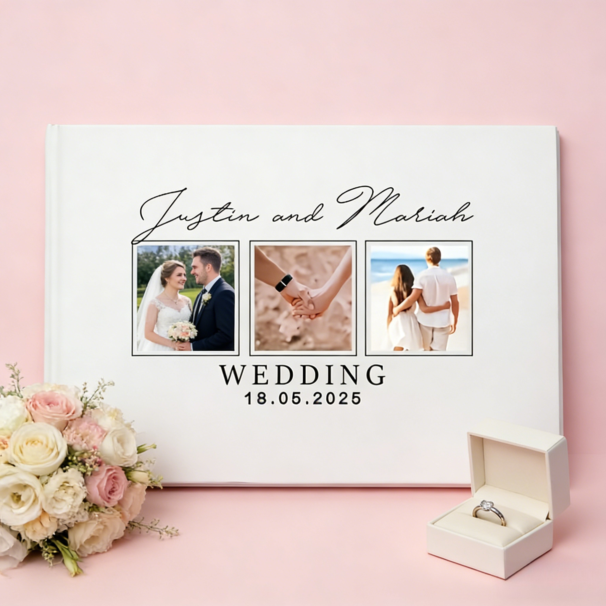 كتاب ضيوف زفاف مخصص - مُخصص با - مراجعة Custom Photo Book وسعره